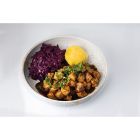 Sojabitar från Vantastic tillagade på tallrik